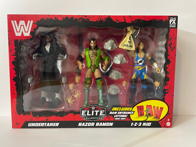 Elite Raw 3 Pack RAZOR RAMON UNDERTAKER 1-2-3 KID WWE WWF Target ...