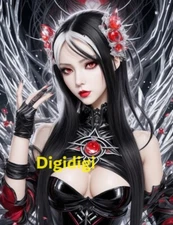 Digital Image Picture Photo Wallpaper Background Art Beautiful Women Manga Goth