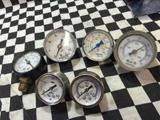 Lot Of 6, Gauge Festo 0-16 Bar Marsh 0-10 Psi Ashcroft 0-30 Psi Hg -30-0 1621A17