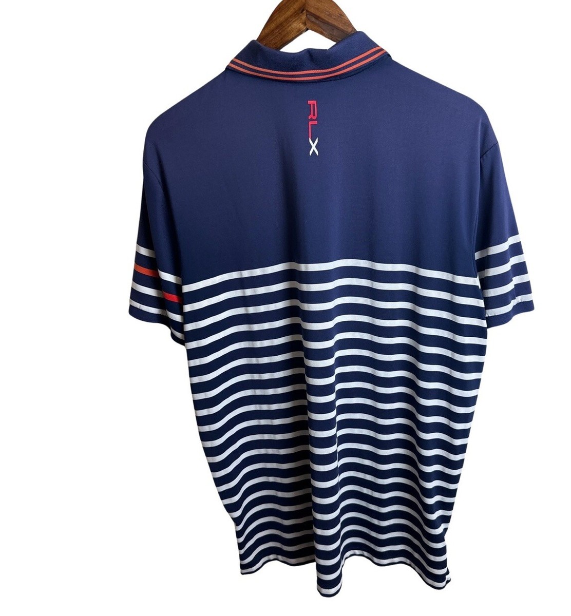 Ralph Lauren RLX Men's USA Ryder Cup 2014 Striped Golf Polo Size