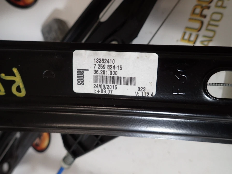 2012-2018 BMW F30 340i Right Front Window Regulator w/ Motor 7259824 OEM - Изображение 3 из 3