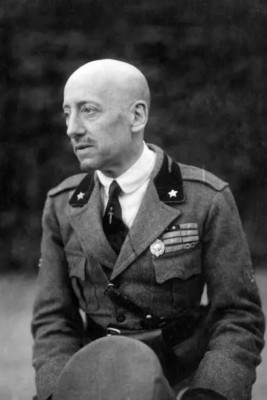 Italienischer Dichter Schriftsteller Gabriele D'Annunzio in Militärkleidung 4x6 Foto 