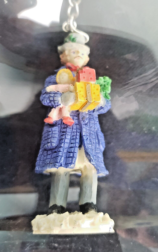 Lead Crystal Clear Christmas Bell w/Man Bearing Gifts Inside - Picture 5 of 5