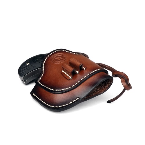 TOURBON Leather Holster Pistol Clip on Belt Handgun Holder w/ Ammo Slot Shooting - Picture 9 of 18