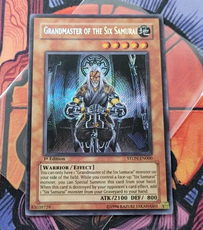 ✨Grandmaster of the Six Samurai Secret Rare 1st STON-EN000 Yugioh
