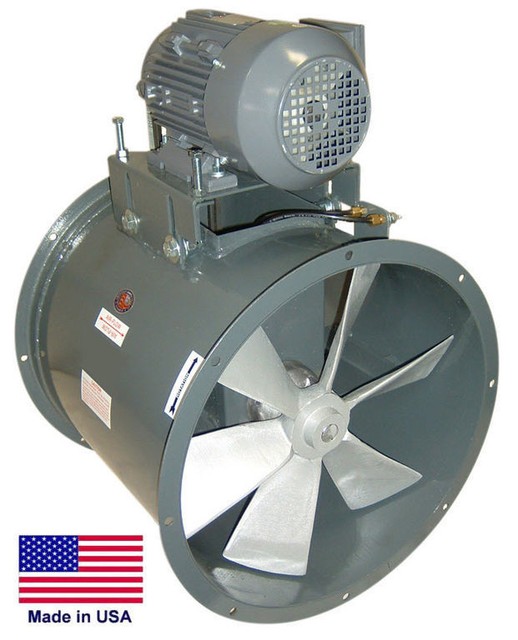 TUBE AXIAL DUCT FAN Belt Drive 18" 1 Hp 3 Phase 230/460V