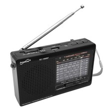 Bluetooth AM/FM/SW 9 Band Radio W/ Flashlight USB/TF MP3 Player Portable Speaker