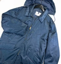 Vtg Golden Fleece Titan Mens Coat Parka 70s 80s Outerwear Zip Dark Blue Size L