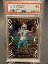 🔥 2020 TUA TAGOVAILOA Panini SELECT RC CLUB Level ZEBRA Prizm #245 PSA HOBBY 🔥