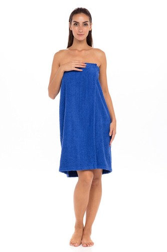 Women's Wrap with Adjustable Closure 100% Terry Spa Body Wrap Shower Bath Towels - Picture 14 of 27