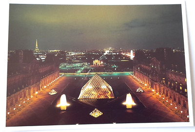 Neue Postkarte Paris (75) Louvre und Nachtpyramide