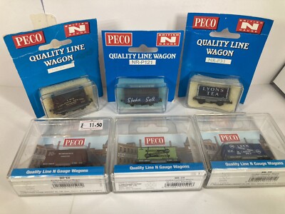Lot De 4 Wagons PECO - Décorés, Marques Privées, état Neuf (miniature Train)
