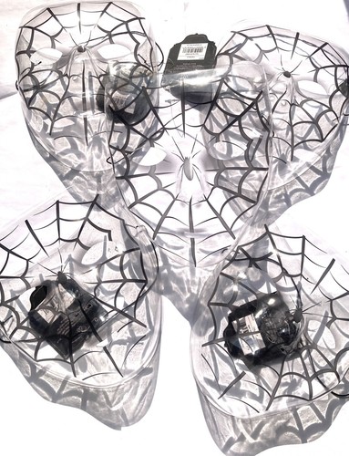 5x MASCHERA WEB RAGNO trasparente abito fantasia Halloween mascherata ragnatela palla mascherata - Foto 2 di 3