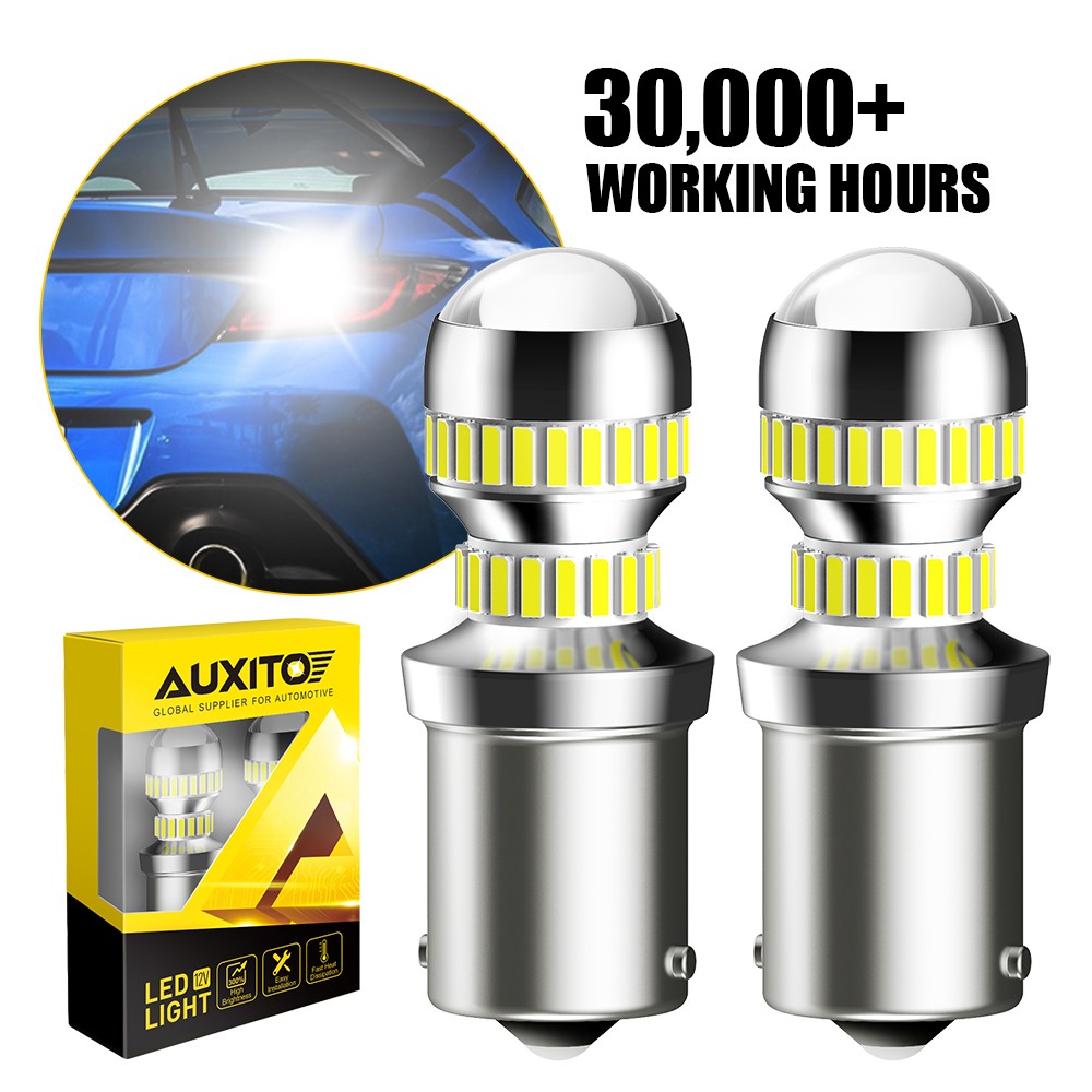 x2 BA15S 1156 WHITE LED INDICATOR Turn Light Signal Brake Stop Tail Car Bulb 12V