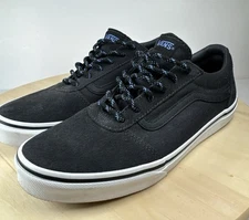 Vans Old Skool Black Canvas Suede Low Top Skate Shoes Mens 7 Women 8.5 Youth 7