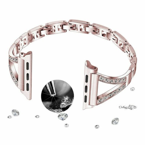 Diamant Armband Metall Uhrenarmband Armband für Apple Watch Series 8 7 6 5 4 3 2 1 - Bild 6 von 20