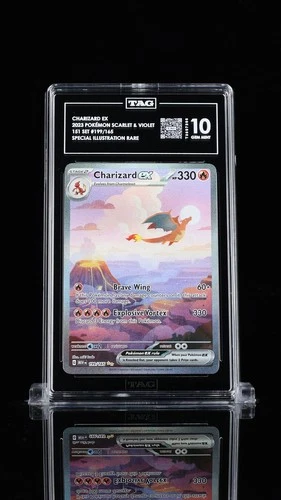Pokemon Charizard ex 151 EN SIR #199 TAG 10 Gem Mint top 100 card
