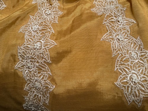 🌸Blusa Soft Surroundings Lauralin Damas Mostaza Bordada Cuentas Rayón S🌸 - Imagen 8 de 11