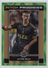 2023 Topps Chrome MLS Neon Green Lava Refractor 27/99 Stipe Biuk Rookie RC 12wc