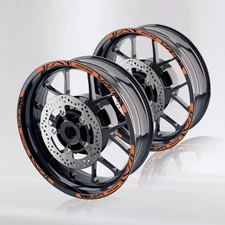 Orange 17'' Rim Wheel Sticker Decal Strip Tape W01B For Suzuki GSXS1000