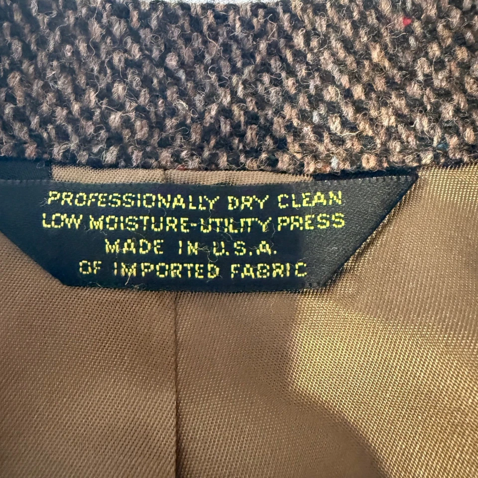 Blazer Harris Tweed 40R Marrón Espiga Pura Lana Escocesa Abrigo Deportivo Chaqueta Foto 2 de 4