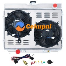 3 Row All Aluminum Radiator Shroud Fan 67-70 Ford Mustang Fairlane Falcon CU379