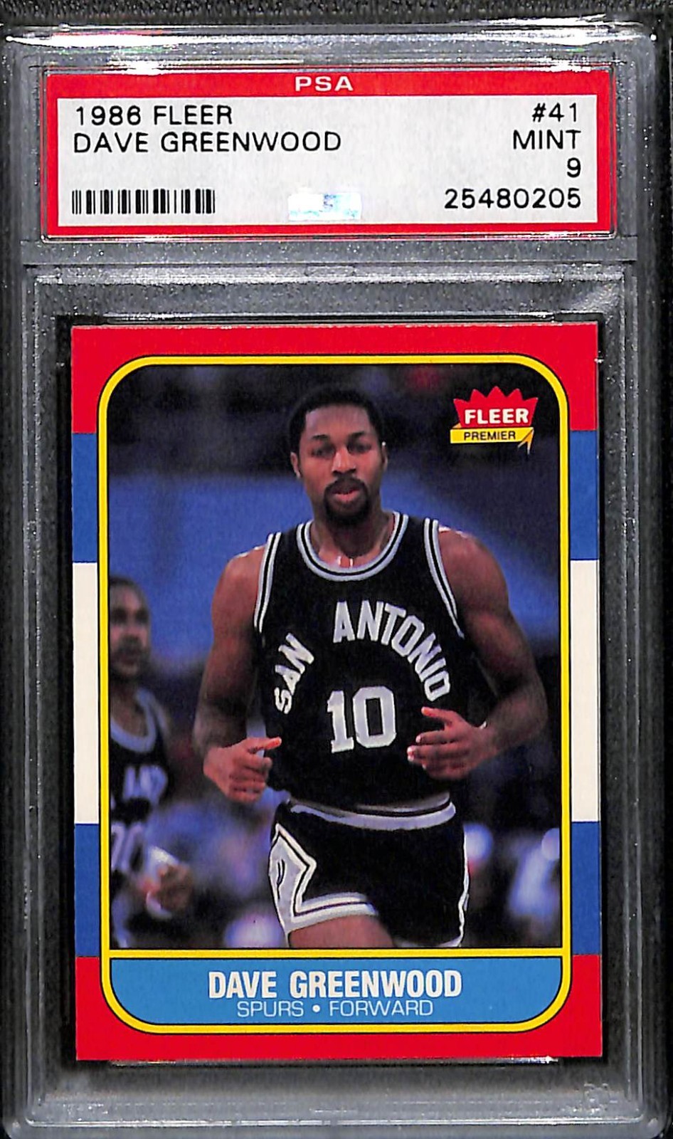 1986 Fleer Dave Greenwood Basketball Card #41 PSA 9 Mint