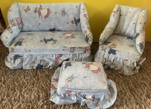 Barbie Größe Puppen Handarbeit Sofa Couch/ Loveseat & Stuhl