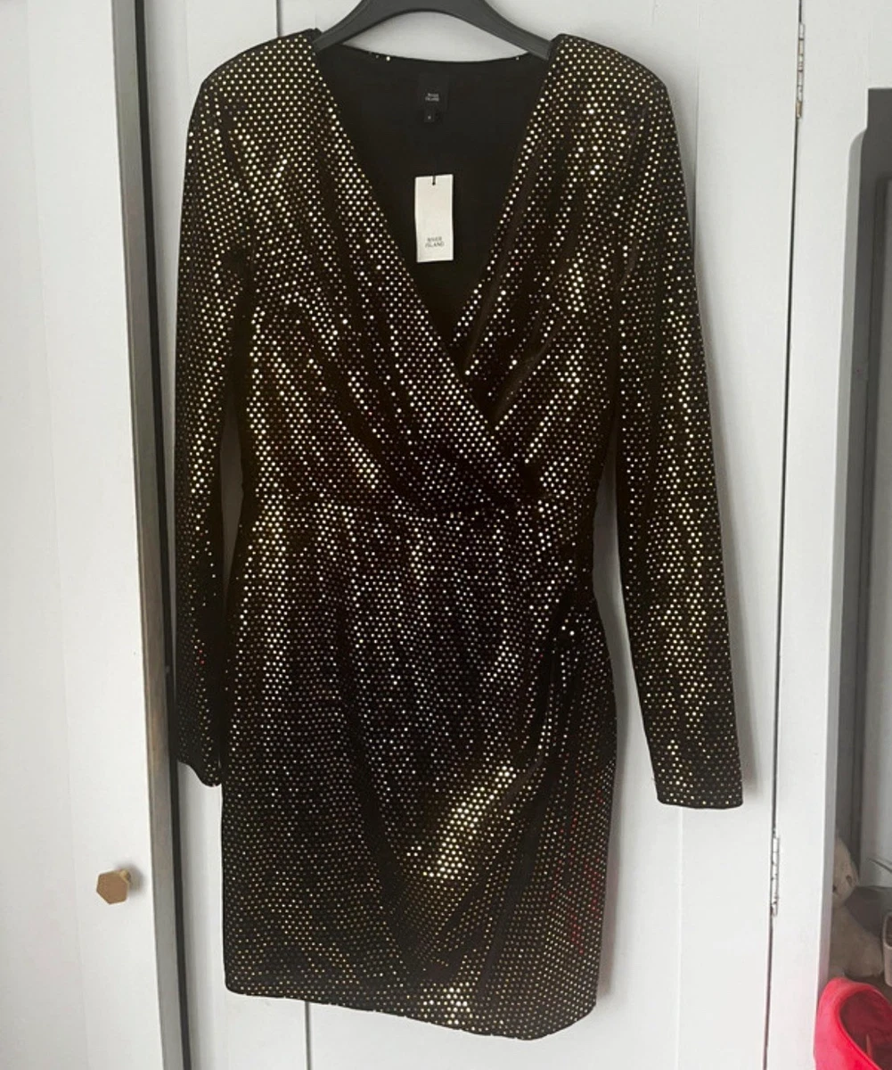 river island black and gold sequin dress Dresses for Women for sale rainbow dress