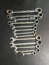 13 Pc Lot Husky Ratcheting Metric SAE MM Combination Wrench Mixed Set