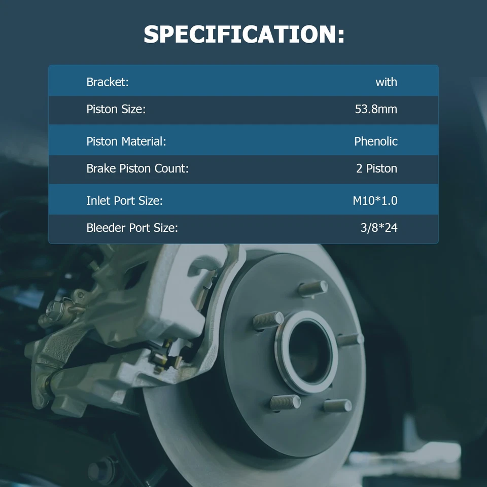 2 шт передних тормозных суппорта + ротор 4 шт керамические колодки для 99–04 Ford F-250 Super Duty - Изображение 3 из 4