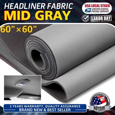 60''×60'' Flat Knit Headliner Fabric with Foam Backing Mate Car Roof Upholstery