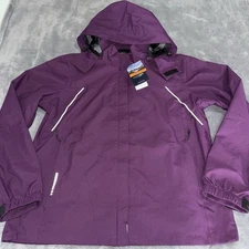 Moerdeng Jacket Women Xl Purple Shell Wind Rain Outdoor Zip Up Coat NWT