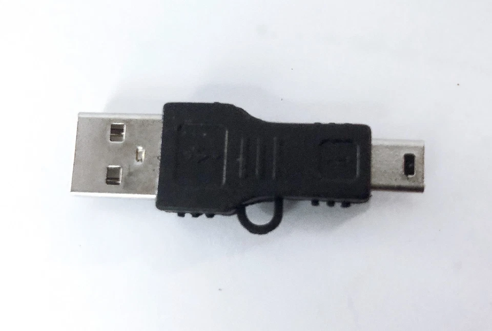 Adaptateur USB 2.0 A Male to Mini 5Pin B - Data Charging Wires Adapter DS PC Cam - Photo 1/1