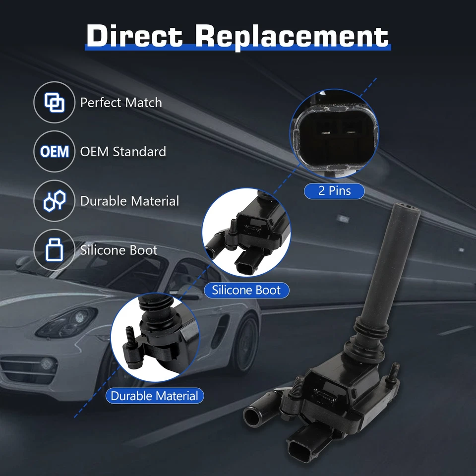 8 bobinas de encendido UF378 y 16 bujías y cables para Dodge Ram 1500 2003-05 5,7 L Foto 3 de 4