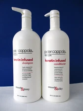 PETER COPPOLA KERATIN INFUSED SHAMPOO & CONDITIONER 32 OZ EACH (LOT OF 2)