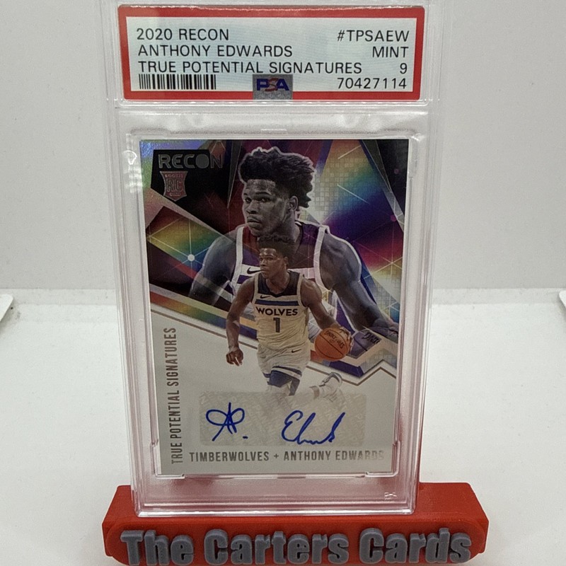 Anthony Edwards Rookie Auto 2020 Panini Recon True Potential Signatures PSA RC