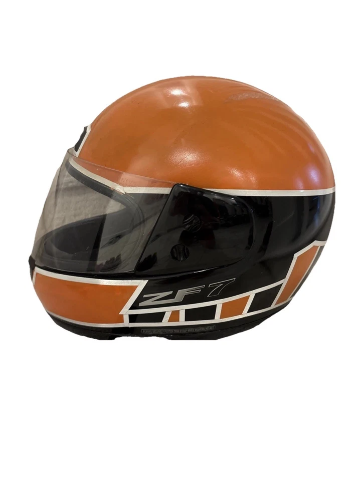 VTG 2000 Harley Davidson full face Helmet blK/orange XXL - Image 3 of 4