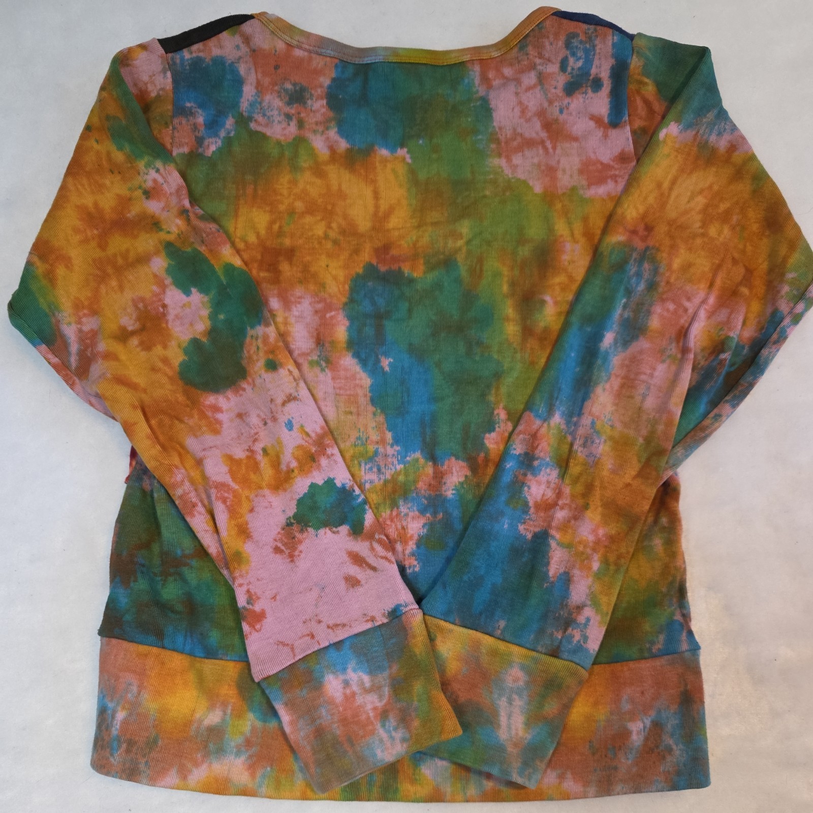 VTG Shop Therapy Multi patchwork long sleeve shir… - image 7