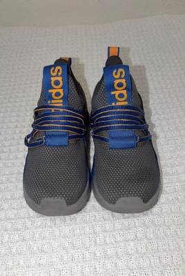 Adidas Lite Racer Adapt 7.0 K Unisex Kids Gray/Blue/Orange Slip-On Sneakers 12K