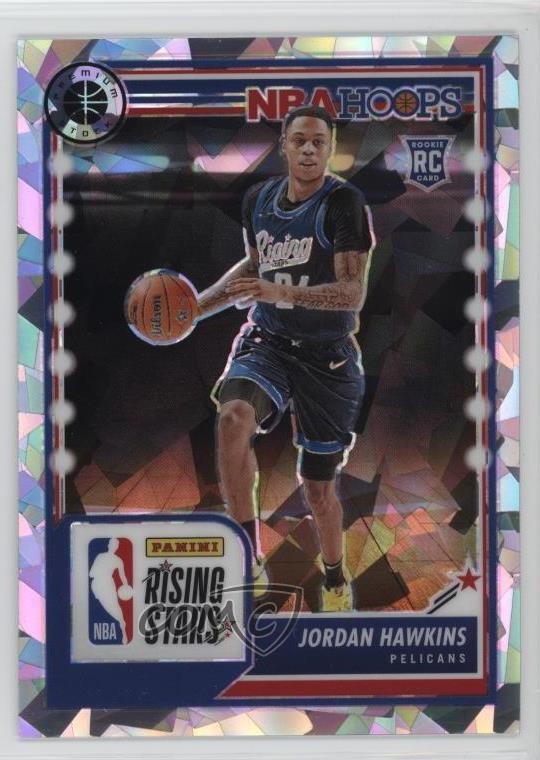 2023 Panini NBA Hoops Premium Stock Ice Prizm Jordan Hawkins #288 Rookie RC 12g7