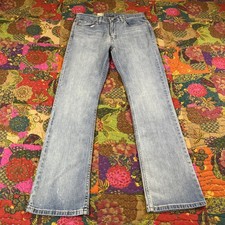 Jeans Levis 527 uomo 34x36 blu lavaggio chiaro bootcut denim 5 tasche pantalone casual