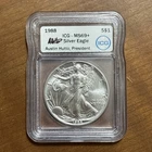 🦅1988 American Silver Eagle MS69+  Austin Hutto Signed ICG