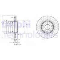Delphi 2X Bremsscheibe Vorne Ø257 Mm FüR Fiat Scudo Kasten 220_ 2.0 JTD 220L