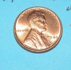 1949      LINCOLN WHEAT CENT   CHOICE RED UNCIRCULATED  #5