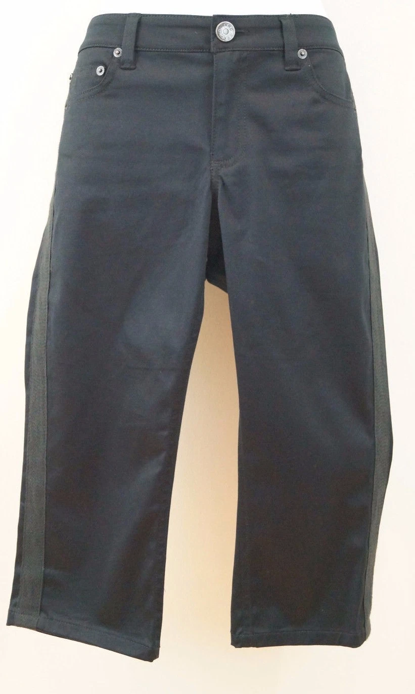 MARC JACOBS Cotton Blend Black Sheen Cropped Capri Trousers Pants US6; UK10