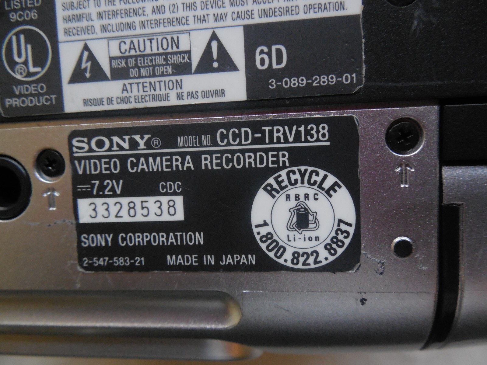 Refurbished Sony Handycam CCD-TRV138  Analog 8mm Hi8 Camcorder 90 Day Warranty