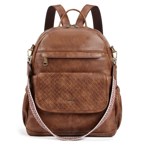 Leather Backpack Purse for Women, Anti-theft Backpack, Convertible Shoulder Bag - Picture 14 of 16