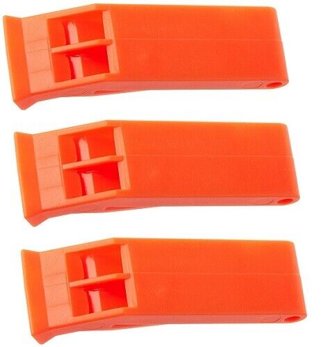 (3) Kunststoff Schwimmpfeife Orange Boot Notfall Überleben Clip-on - Bild 1 von 5
