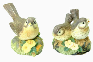 2 Replacement Sparrows Club Crystal Cathedrals Bookend Birds Or For Craft Art